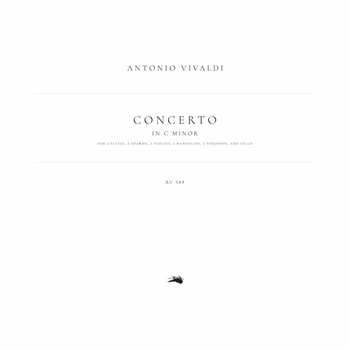 Антонио Вивальди, Classical Archive Stereo Arts - Concerto for 2 Flutes, 2 Shawms, 2 Violins, 2 Mandolins, 2 Theorbos, and Cello in C Minor, RV 588
